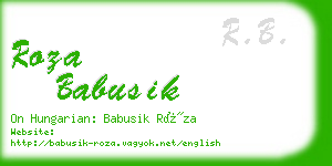 roza babusik business card